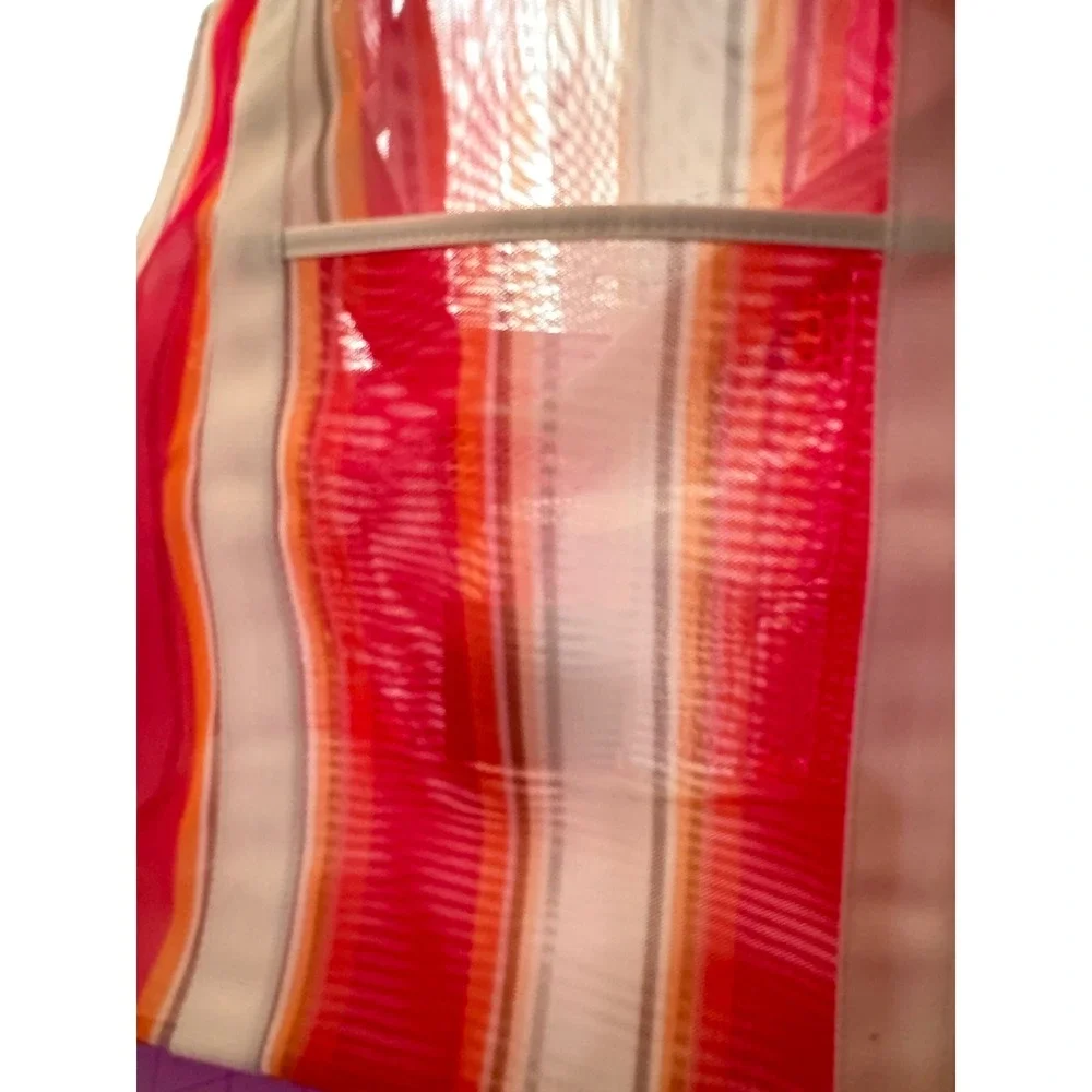 Beach Bundle Mesh Tote Bag, 2 Cabana Striped Towels, 2 Seashell Tumblers